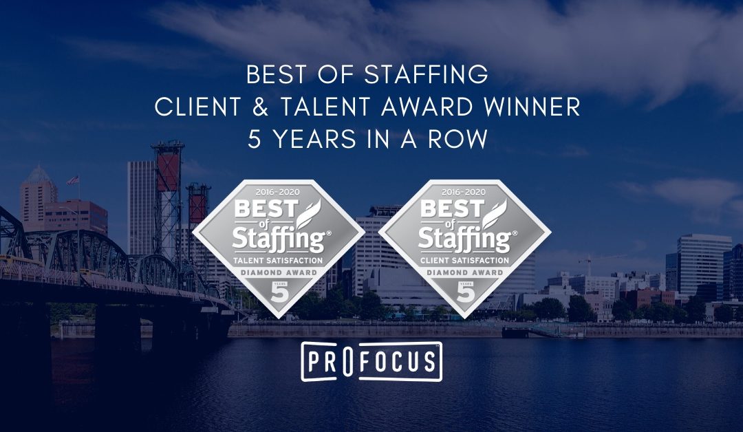 ProFocus Technology Wins ClearlyRated’s 2020 Best of Staffing Client and Talent Diamond Awards for Service Excellence